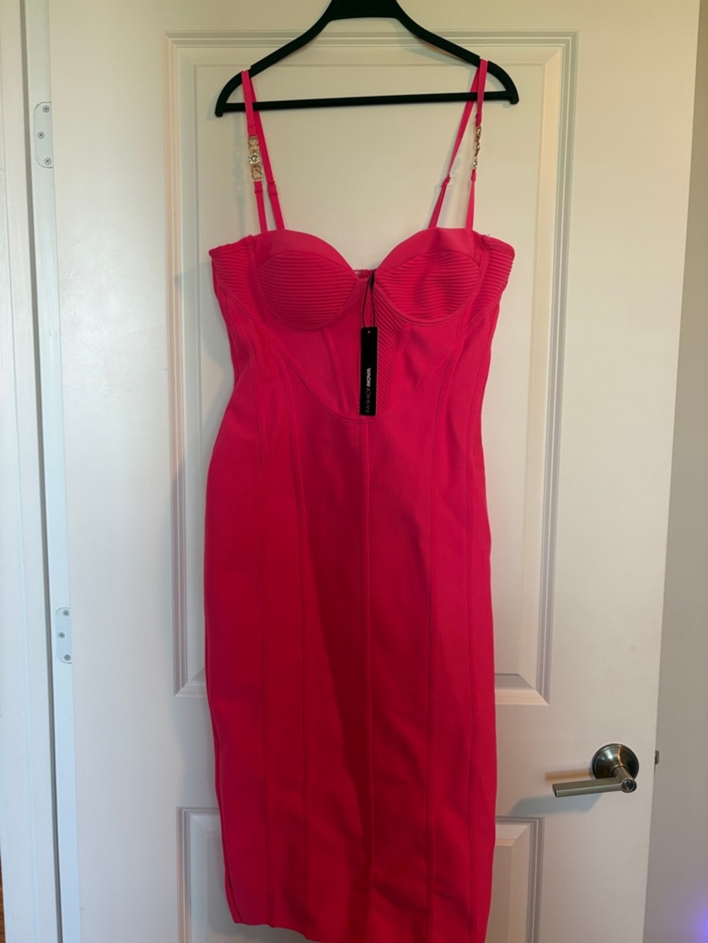 Fashion Nova Hot Pink Midi Dress